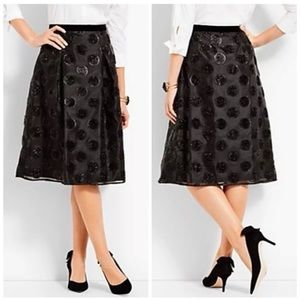 Talbots Skirts - TALBOTS RSVP LUREX CLIP DOT FULL BLACK SKIRT SZ 2 Talbots Skirts - TALBOTS RSVP LUREX CLIP DOT FULL BLACK SKIRT SZ 2